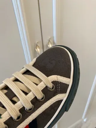 Gucci Tennis 1977 Gray Multicolor Low-Top Canvas Upper Lifestyle Sneakers 7
