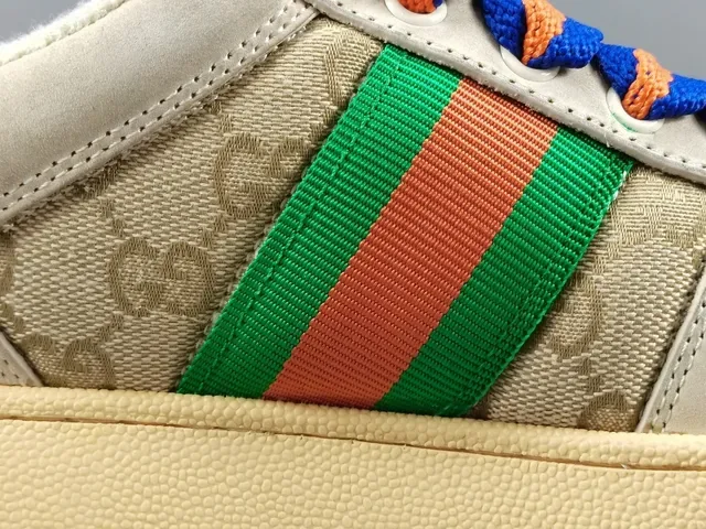 Gucci Tennis 1977 Off-White Green Red Web Lifestyle Sneakers 6