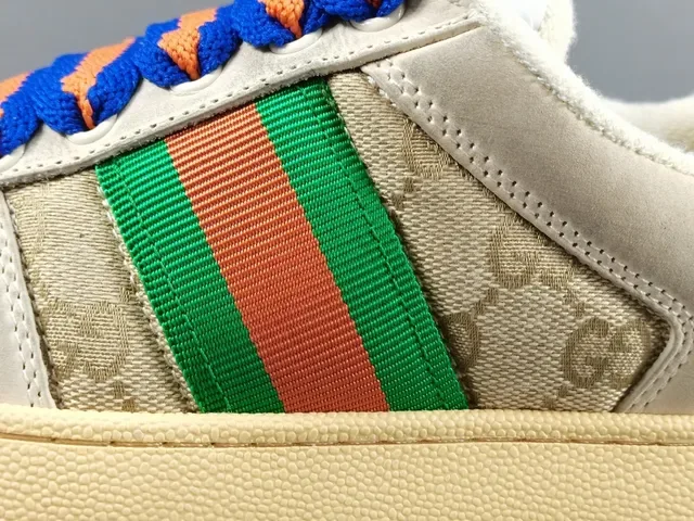 Gucci Tennis 1977 Off-White Green Red Web Lifestyle Sneakers 8
