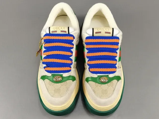 Gucci Tennis 1977 Off-White Green Red Web Lifestyle Sneakers 16