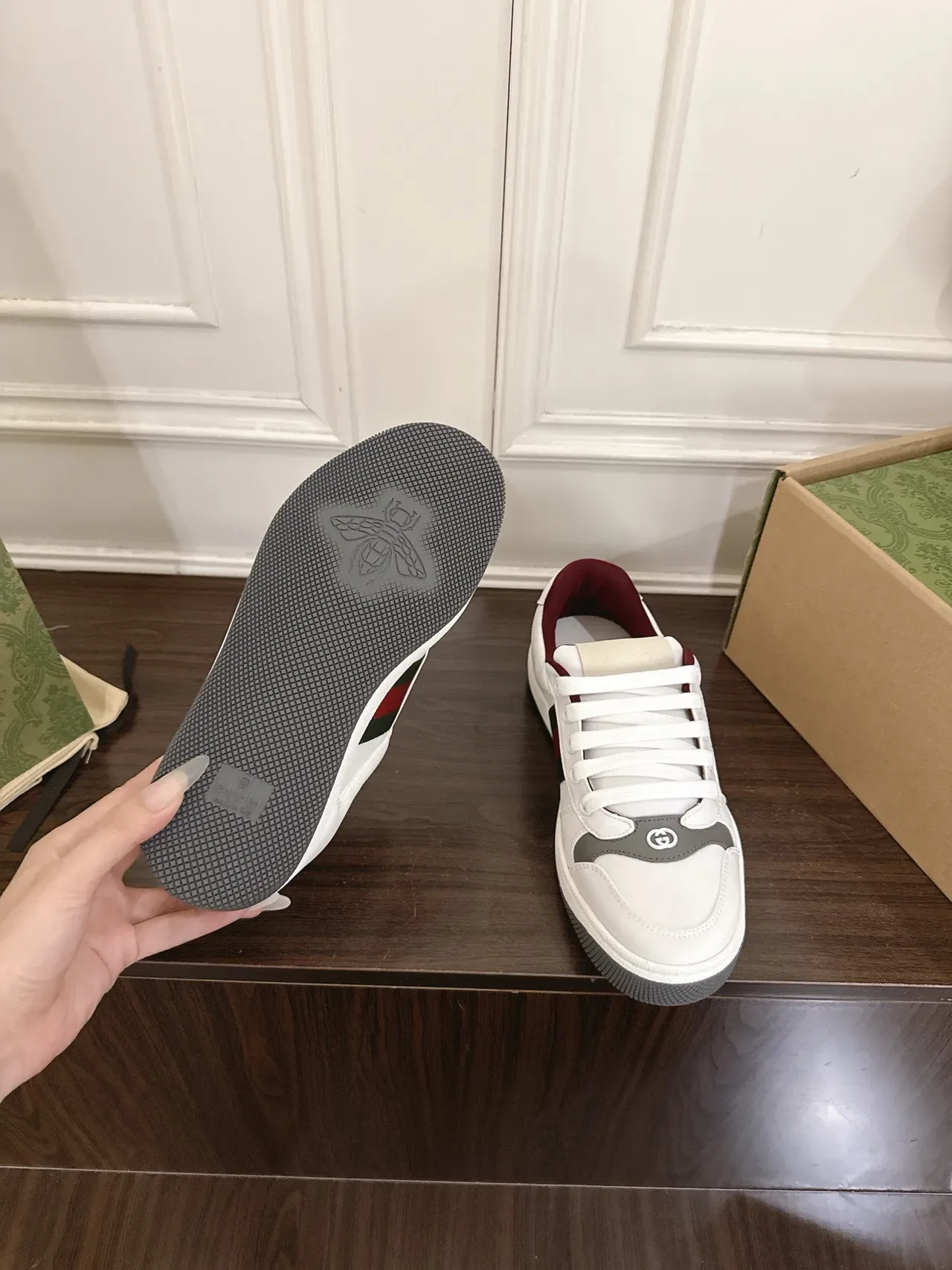 Gucci Tennis 1977 White Green Red Web Lifestyle Sneakers 3