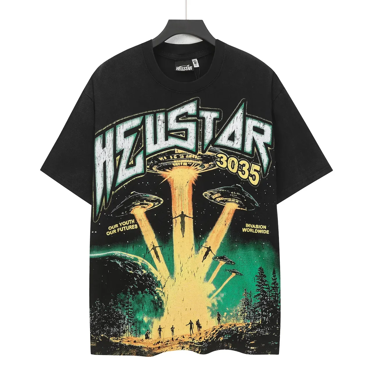 Hellstar 3035 The Future Is Ours গ্রাফিক ওভারসাইজড টি-শার্ট 2