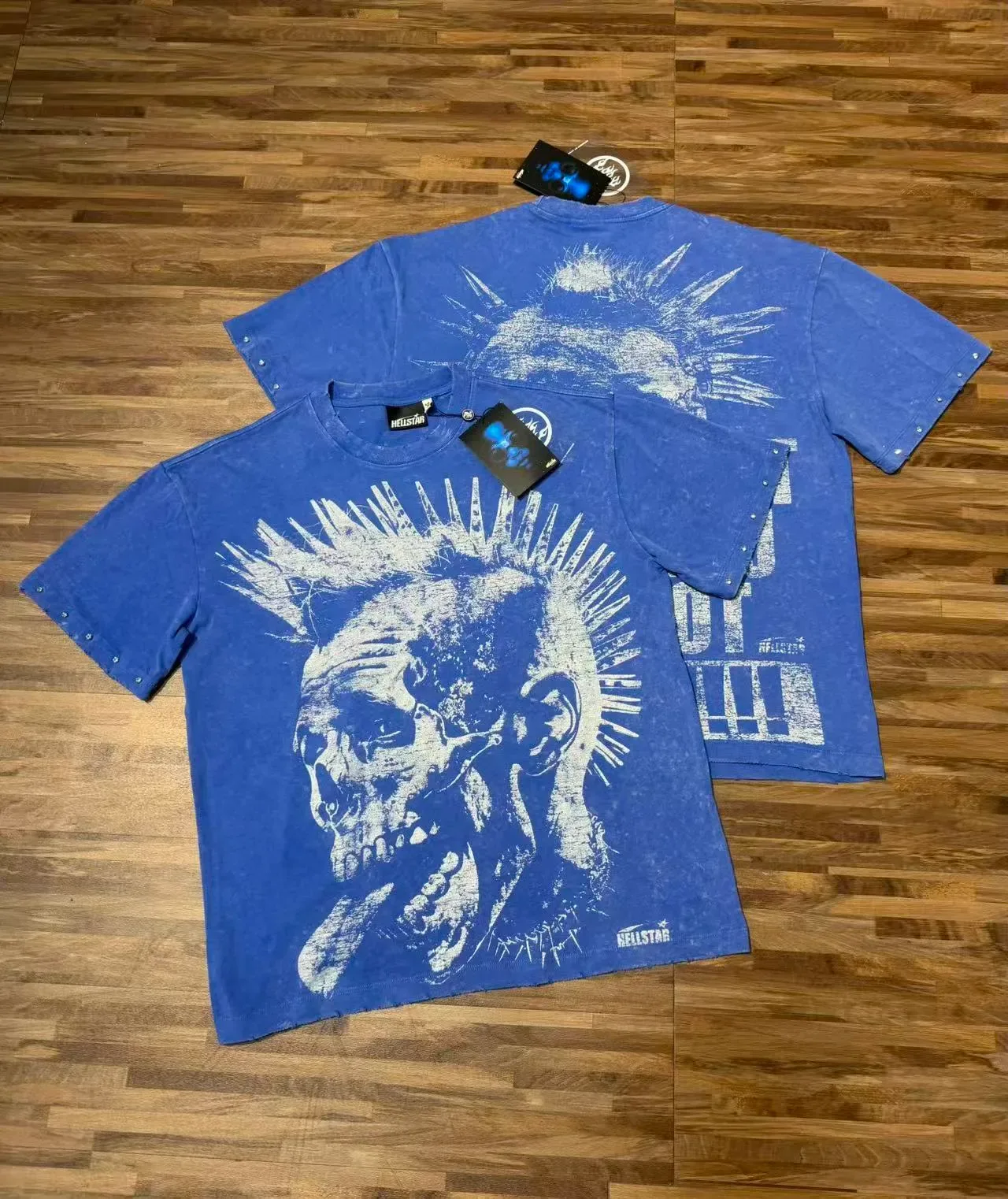Hellstar Acid-Wash Skull Graphic T-Shirt 5