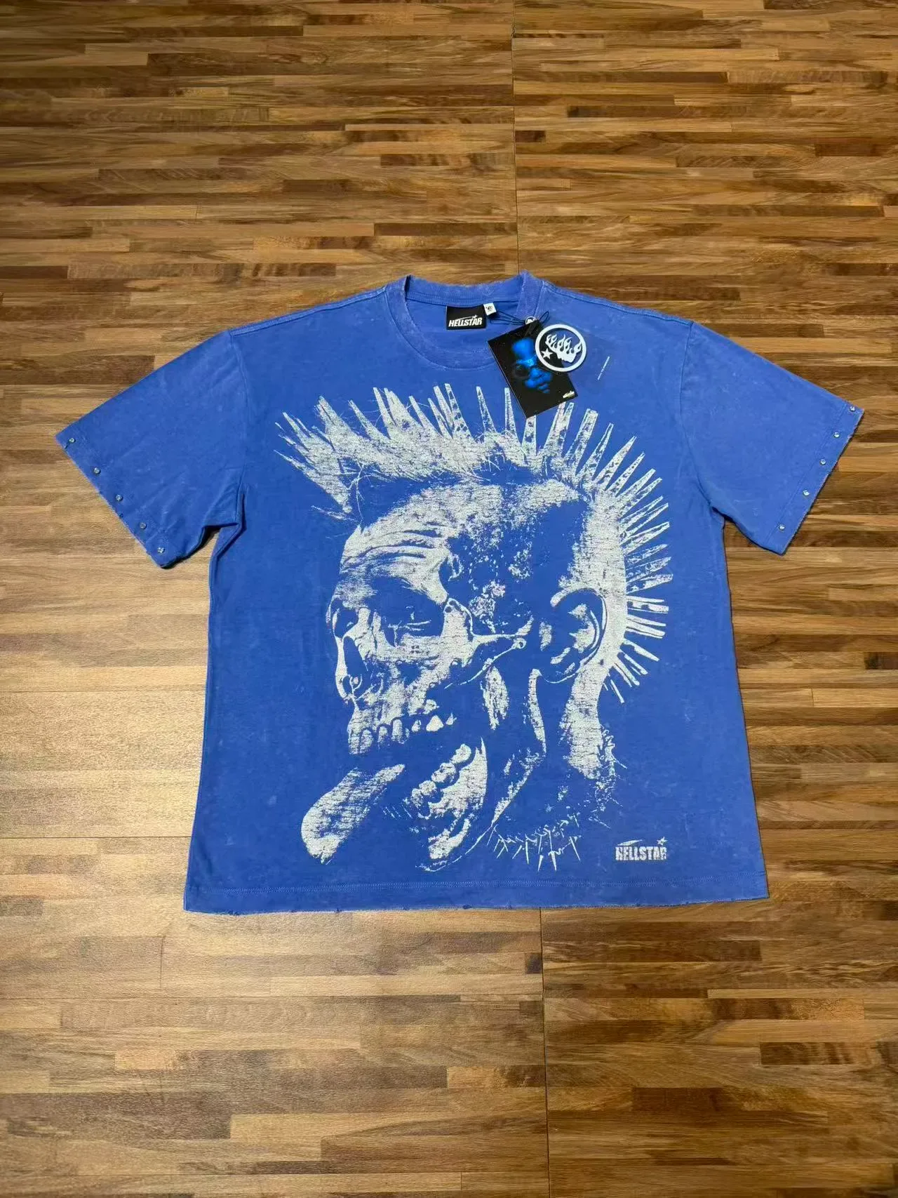 Hellstar Acid-Wash Skull Graphic T-Shirt 6