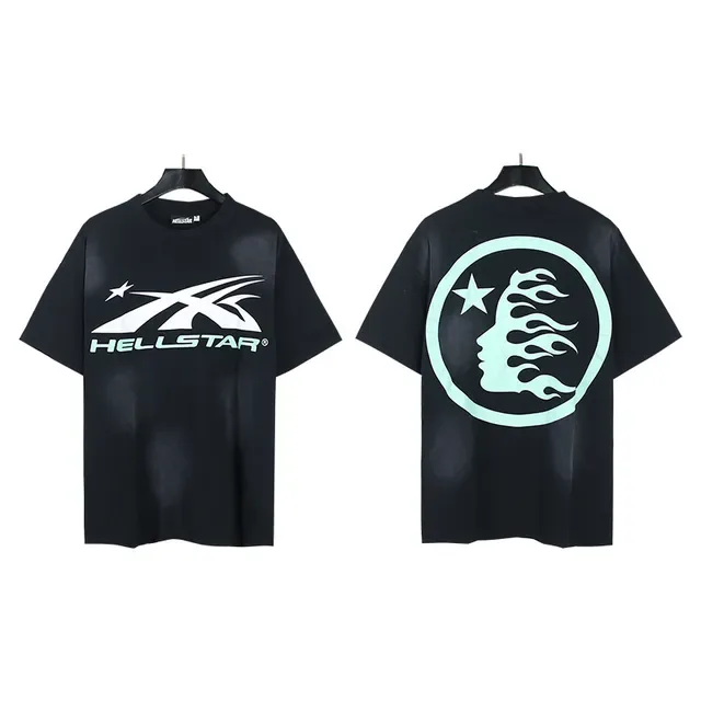 Hellstar Black Green Oversized Fit Graphic Front And Back Print T-Shirt 4