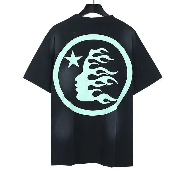 Hellstar Black Green Oversized Fit Graphic Front And Back Print T-Shirt 6