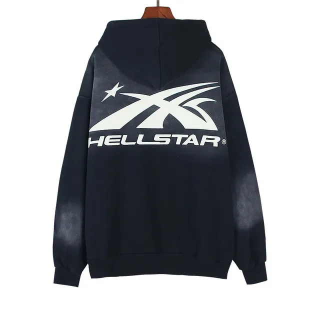 Hellstar Graphic-Print Full-Zip Oversized Hoodie 7