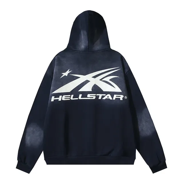 Hellstar Graphic-Print Full-Zip Oversized Hoodie 12