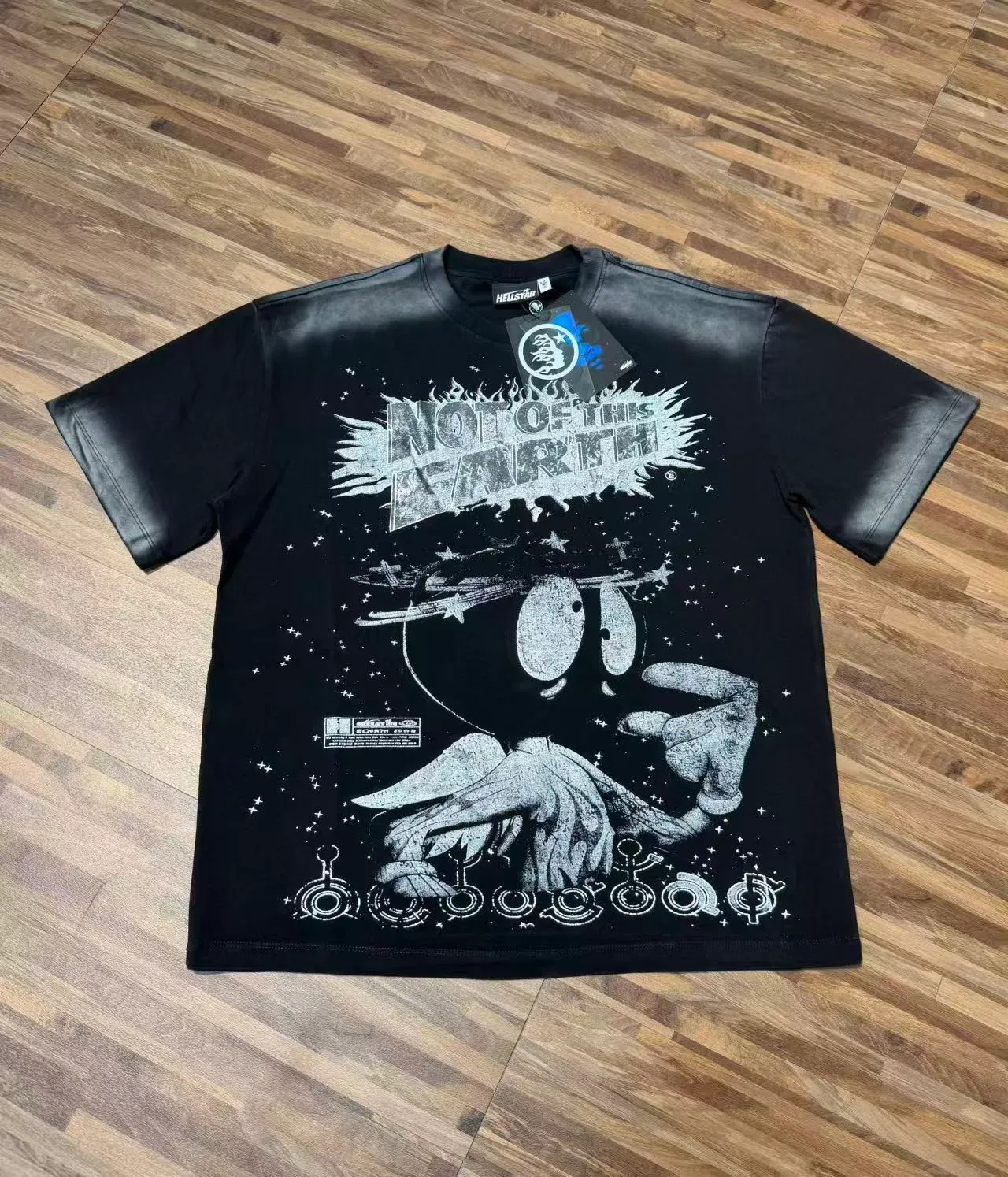 Hellstar Not of This Earth Graphic Print Black T-Shirt 2