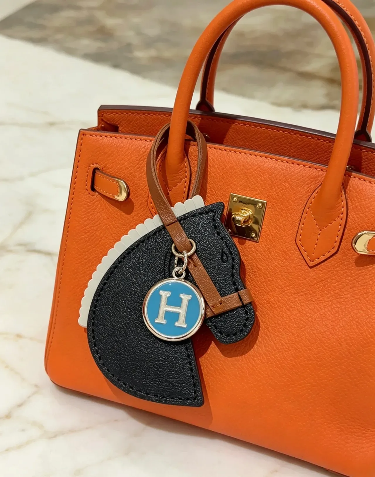 Hermès Birkin Orange Tangerine Bolso Tote Estructurado de Cuero 7