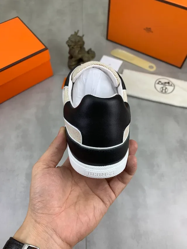 Hermès Canvas and Leather 'H' Logo Sneaker 2