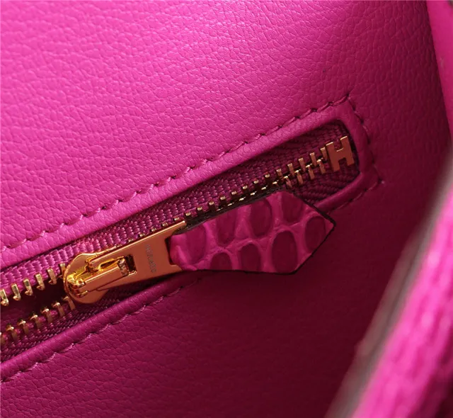 Hermès Constance Couro de Crocodilo Embossado Laranja Branco Fecho Metálico em Forma de H Bolsa 10