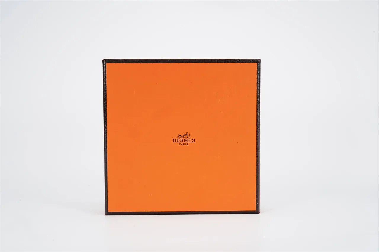 Hermès Orange Brown Paper Bag Rigid Box Handbag 3