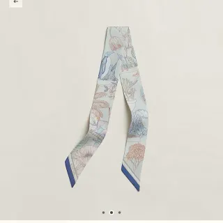 Hermès Precious Paradise Twilly Silk Scarf