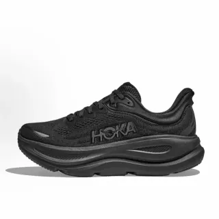 Hoka zapatillas de running negras monocromáticas con upper de knit engineered