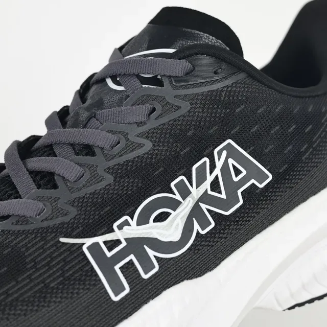 Hoka Zapatillas Running Negro Blanco Upper Knit Engineered Suela Media Gruesa 6