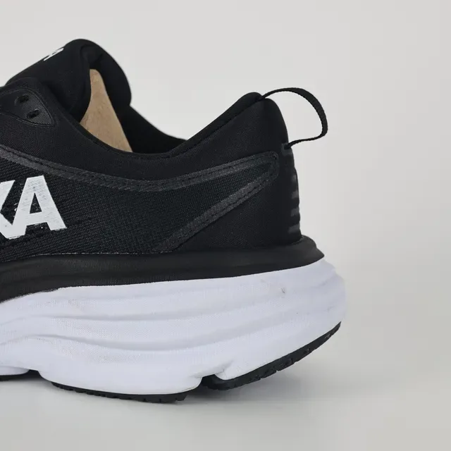 Hoka Black White Engineered Mesh Upper Thick Layered Midsole Running Shoes 4