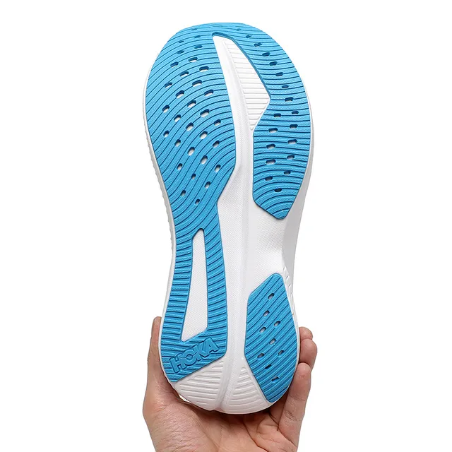 Hoka Mach 6 Blanc Rose Upper en Tricô Engineered Semelle Médiane Sculptée Épaisse Chaussures de running 7