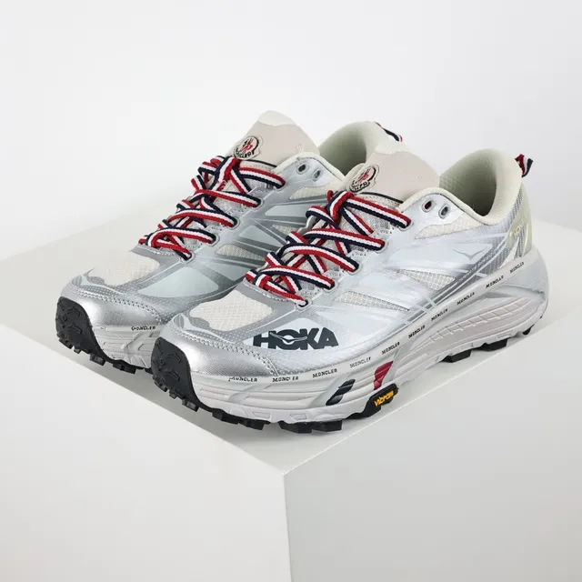 Hoka Mafate Speed argenté rouge marine chaussures de course 2