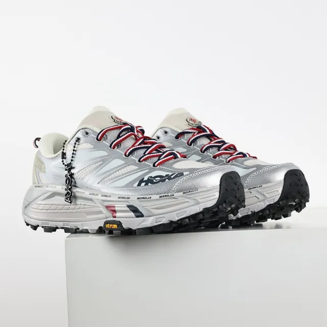 Hoka Mafate Speed argenté rouge marine chaussures de course 3