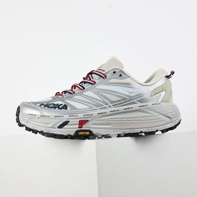 Hoka Mafate Speed argenté rouge marine chaussures de course 9
