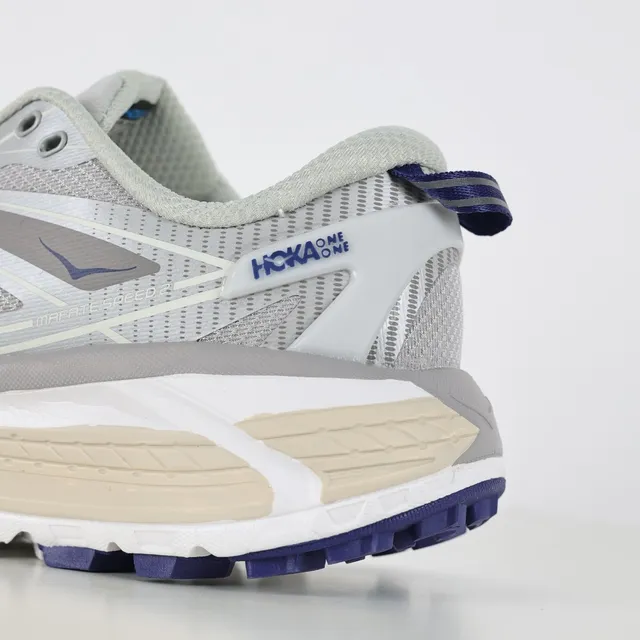 Hoka Speedgoat Cinza Azul Silhueta Malha E Sobreposição Sintética Superior Tênis de Corrida 4