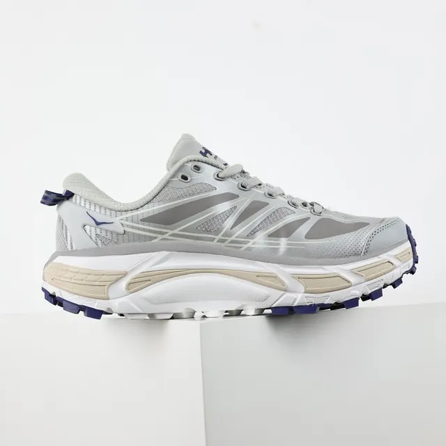Hoka Speedgoat Cinza Azul Silhueta Malha E Sobreposição Sintética Superior Tênis de Corrida 7