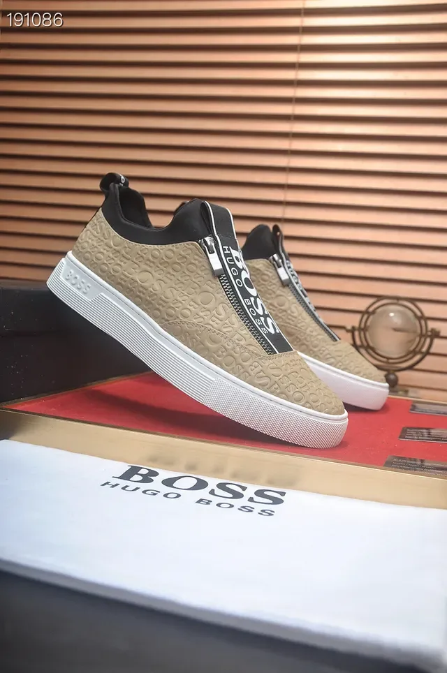 Hugo Boss Chaussures Lifestyle Beige Noir à fermeture éclair latérale et ouverture par slip-on 8