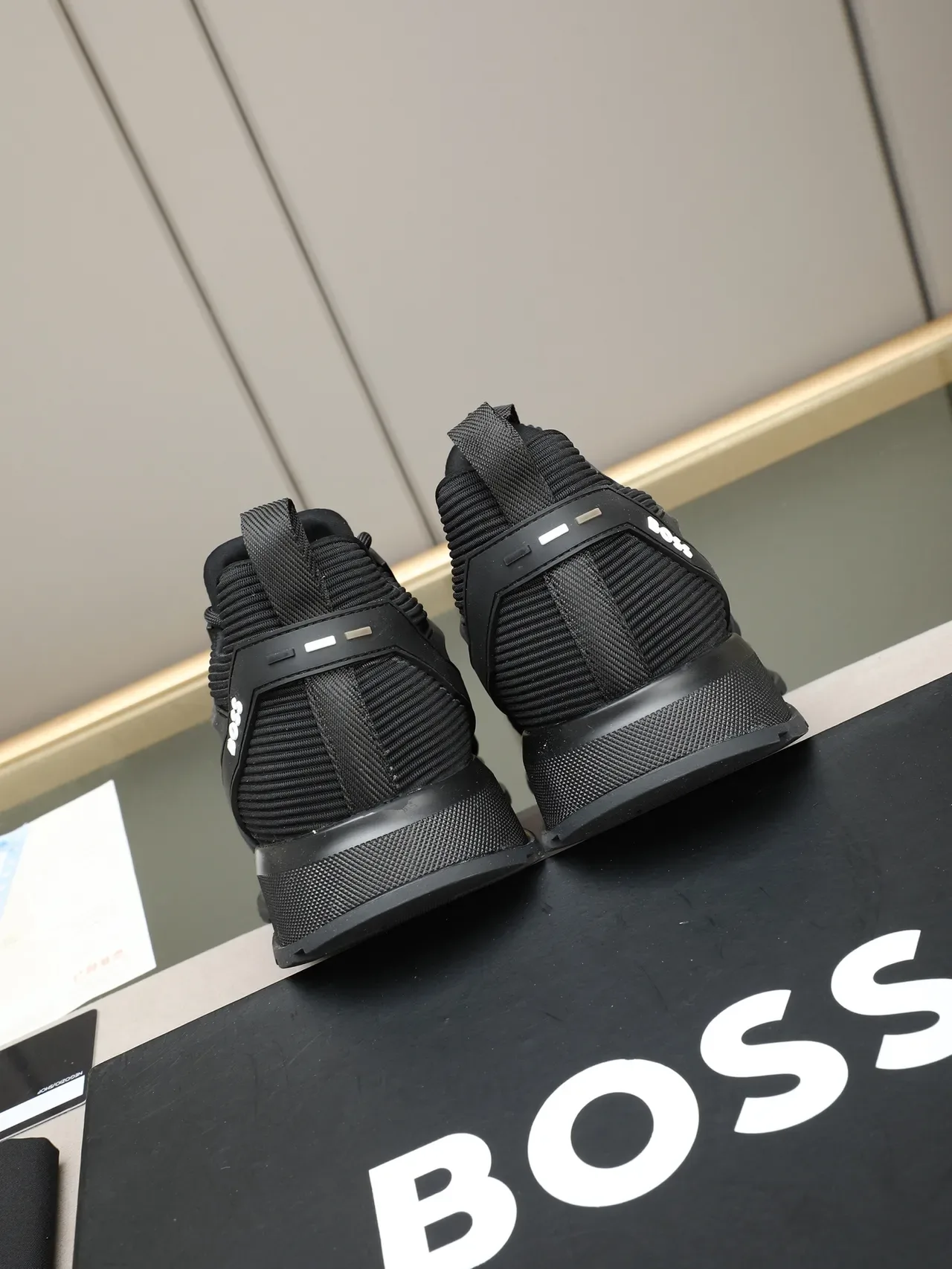Hugo Boss Black Mesh and Synthetic Overlay Lifestyle Sneaker 3