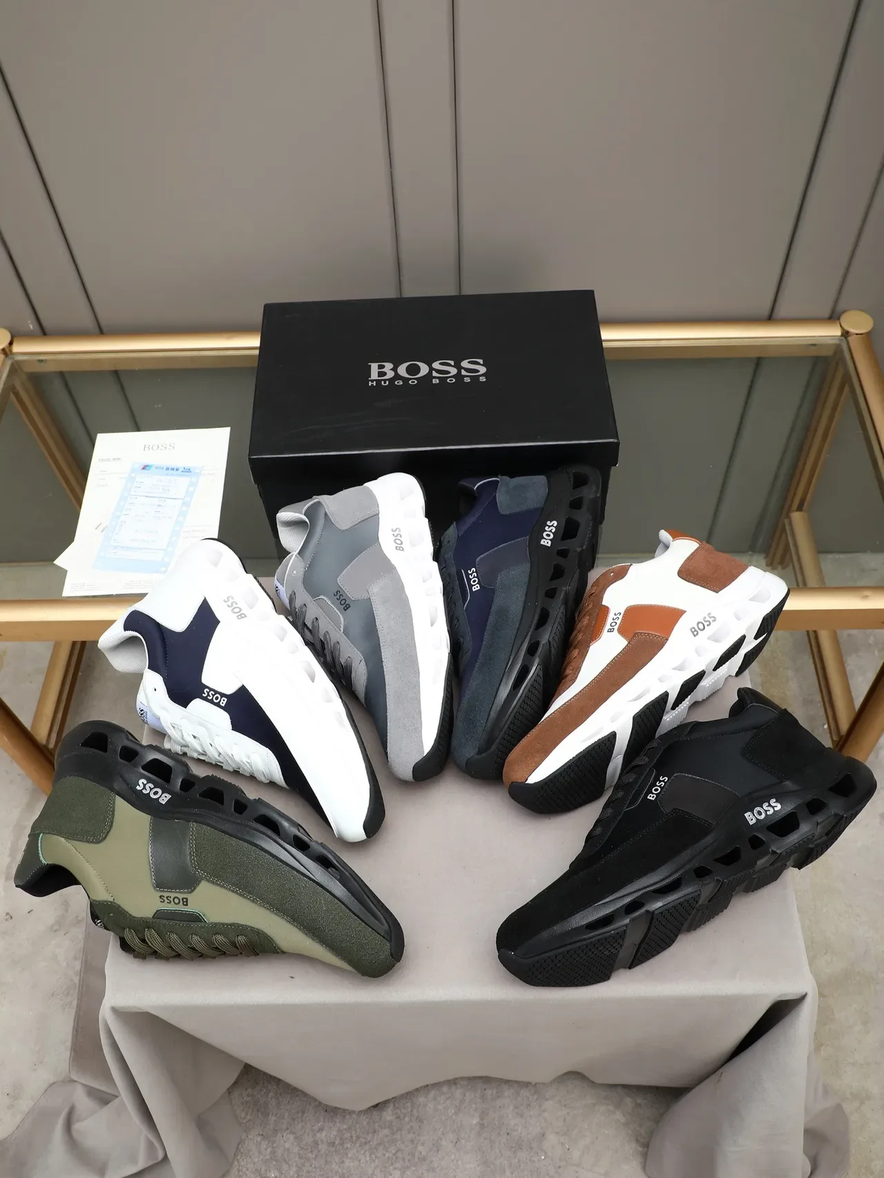 Hugo Boss Chaussures Lifestyle en Matériau Mixte Noir 2