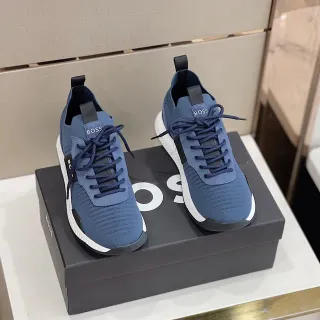 Hugo Boss Blue Knit Lifestyle Sneakers
