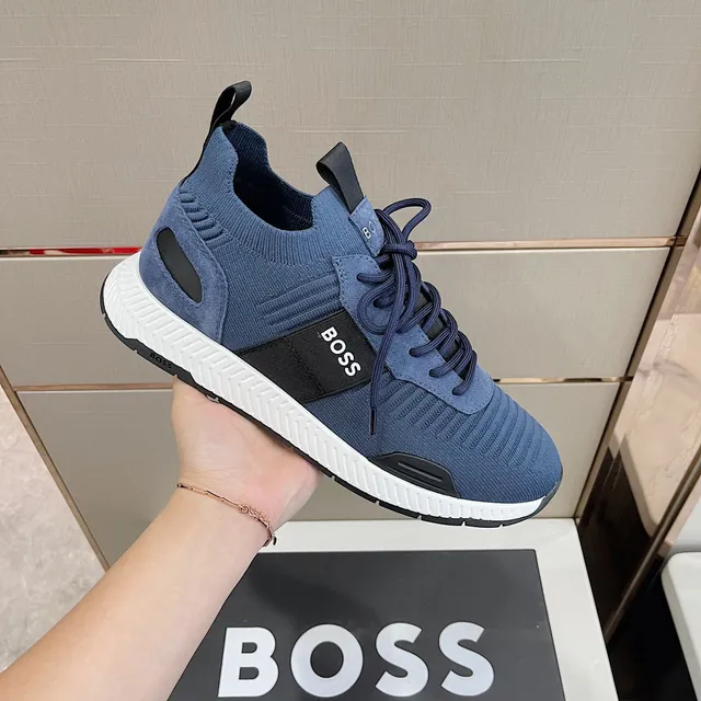 Hugo Boss নীল ট্রিকোট লাইফস্টাইল স্নিকার্স 6