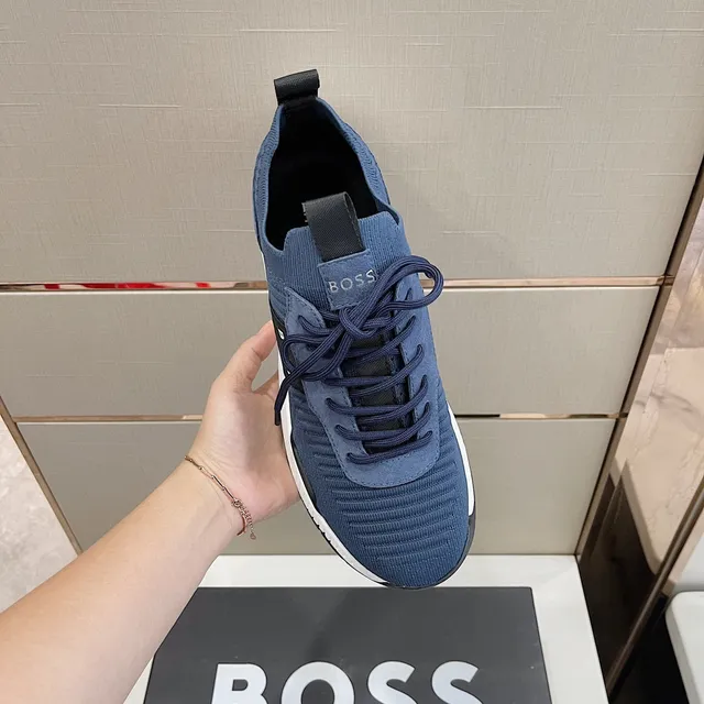 Hugo Boss নীল ট্রিকোট লাইফস্টাইল স্নিকার্স 7