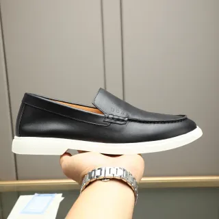 Hugo Boss Loafer Black White Leather Rubber Sole Loafer