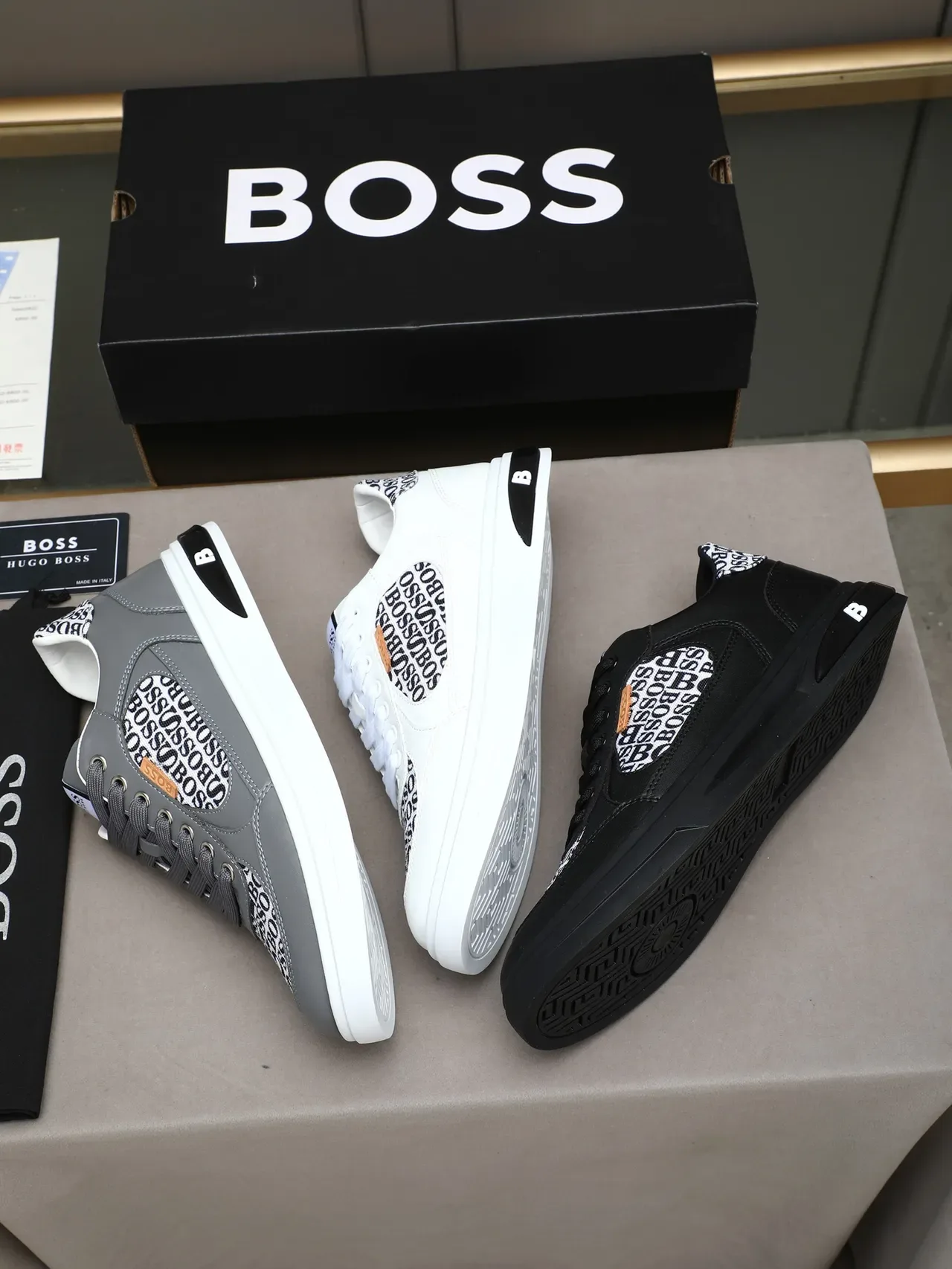 Hugo Boss Panneau Monogramme Noir Lifestyle Sneakers 2