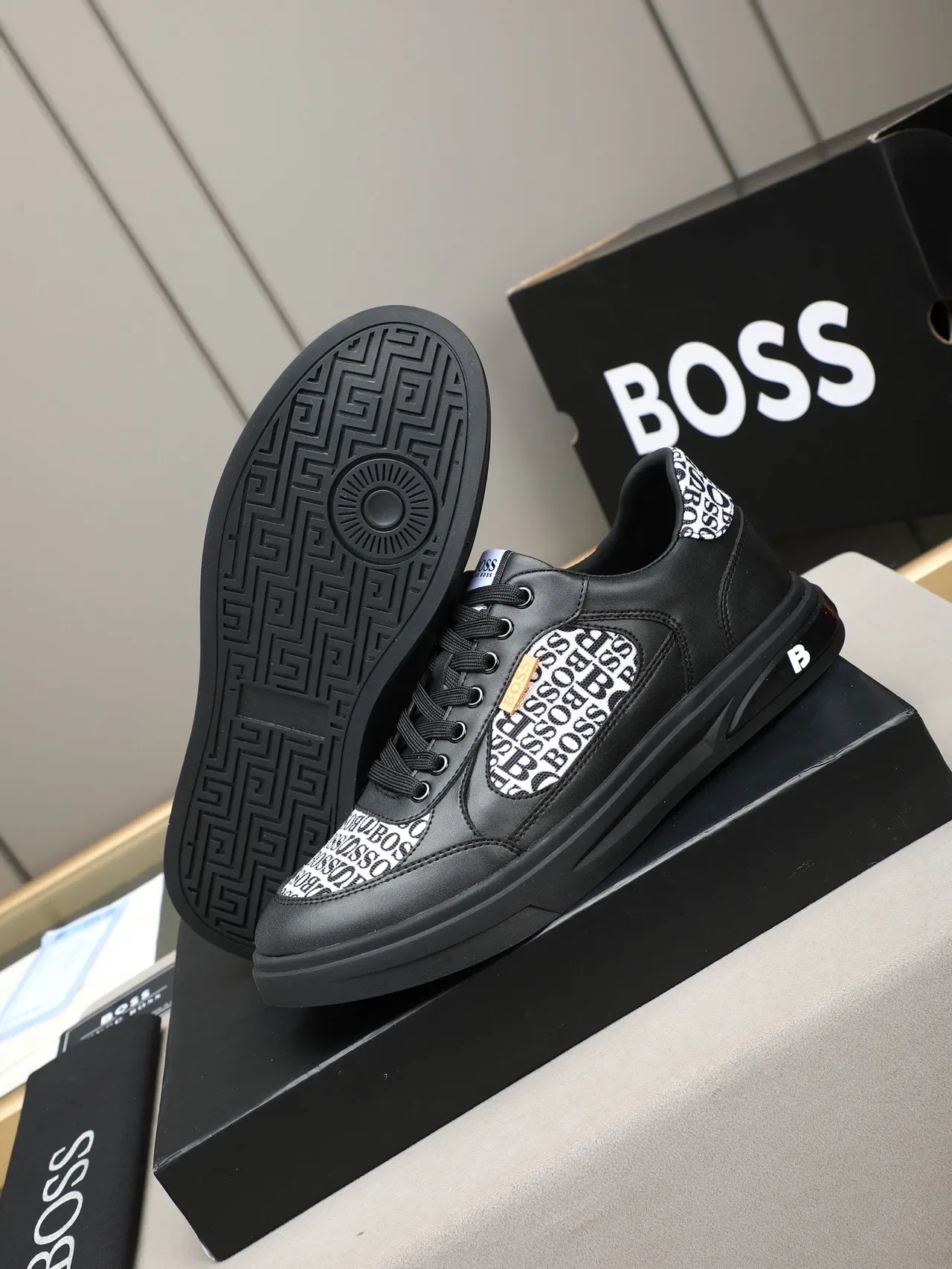Hugo Boss Panneau Monogramme Noir Lifestyle Sneakers 4