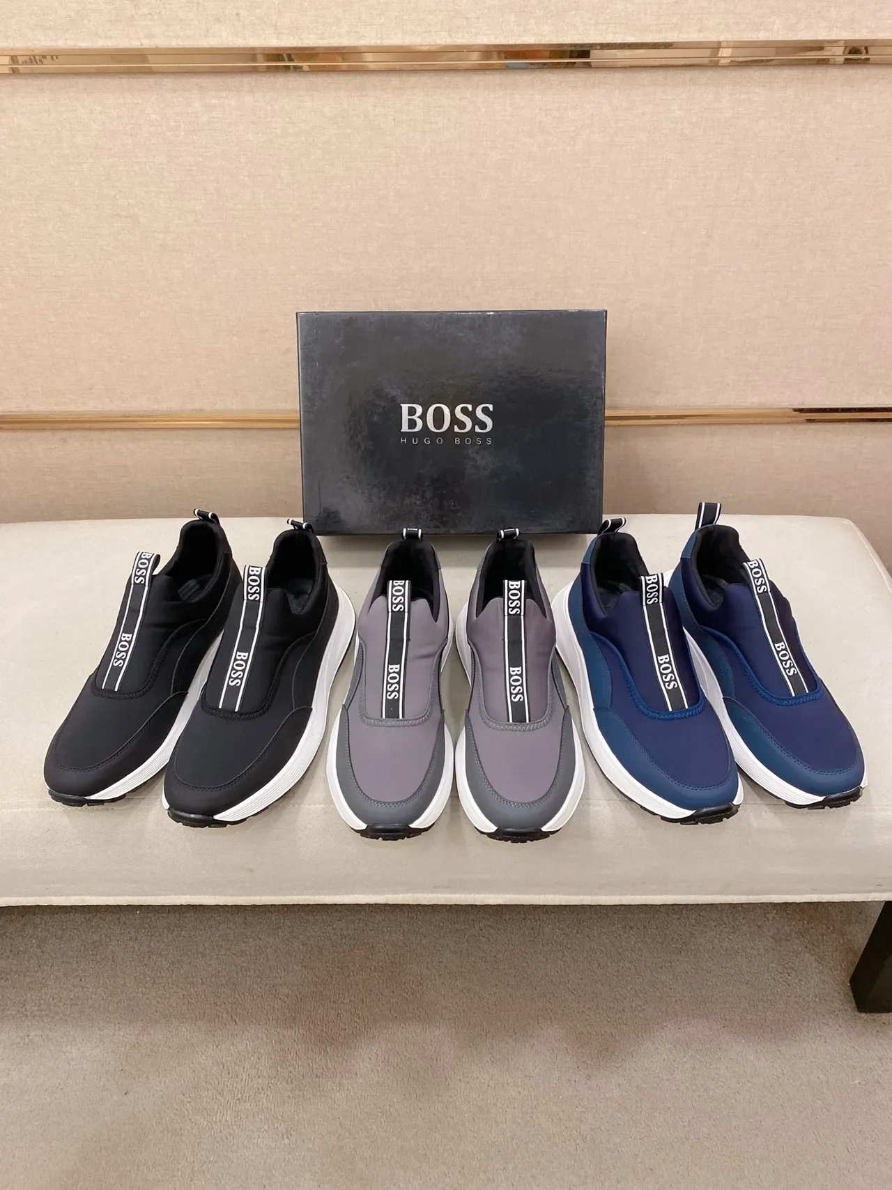 Hugo Boss Speed Trainer baskets lifestyle noirs slip-on 2