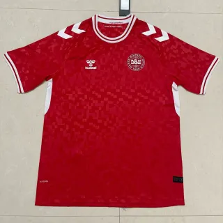 Hummel Denmark National Team Red White Pixel-Patterned Jersey