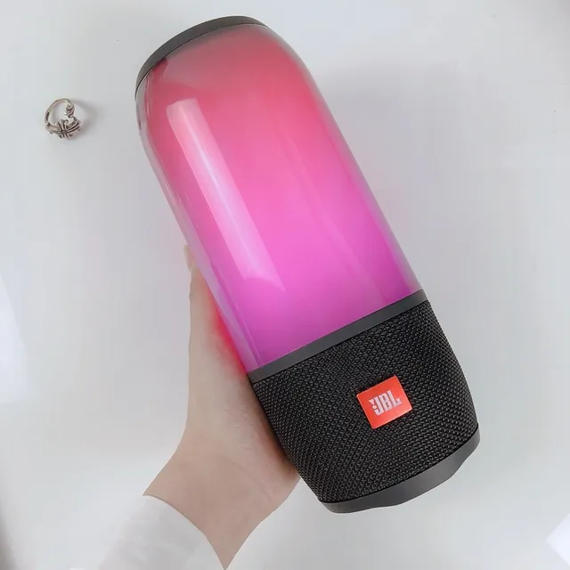 JBL Green Black Cylindrical Translucent Portable Speaker 8