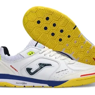 Joma White Yellow Low-Top Lace-Up Synthetic-Mesh Upper Lifestyle Sneakers