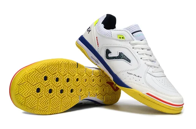 Joma White Yellow Low-Top Lace-Up Synthetic-Mesh Upper Lifestyle Sneakers 4