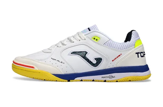 Joma White Yellow Low-Top Lace-Up Synthetic-Mesh Upper Lifestyle Sneakers 6