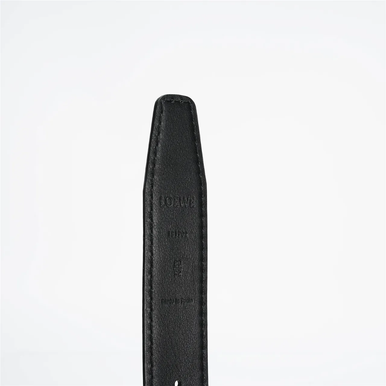 Loewe Anagram Belt أسود ذهبي أبيض مقشف خياط تباين جلد 9