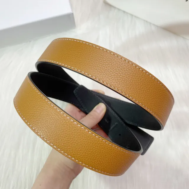 Loewe Anagram Belt Tan and Black Leather Belt 7
