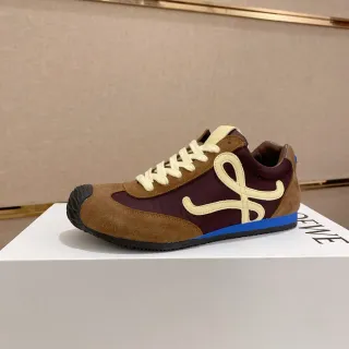 Loewe Anagram Sneaker Brown Maroon Cream Lifestyle Sneakers