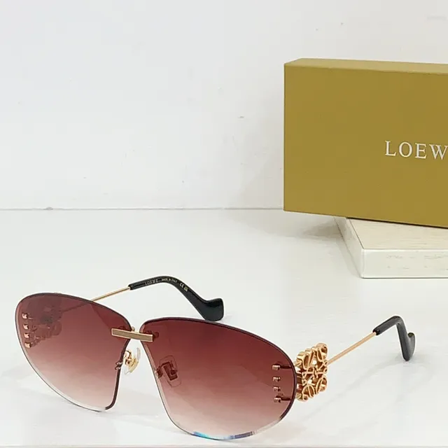 Loewe Motivo Floral Sem Aro Aviador Óculos de Sol 5