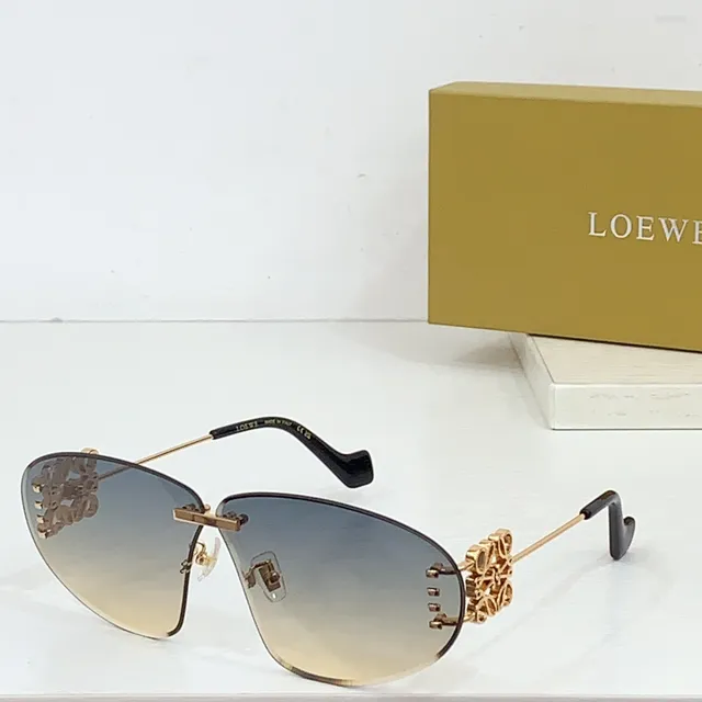 Loewe Motivo Floral Sem Aro Aviador Óculos de Sol 7