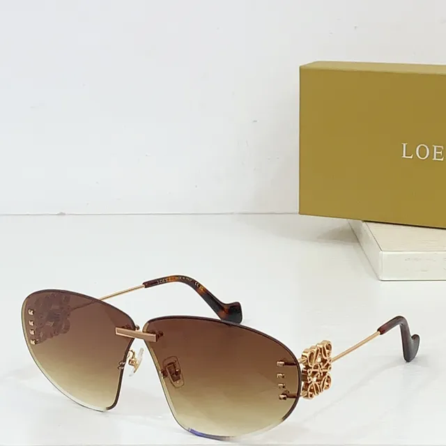 Loewe Motivo Floral Sem Aro Aviador Óculos de Sol 8