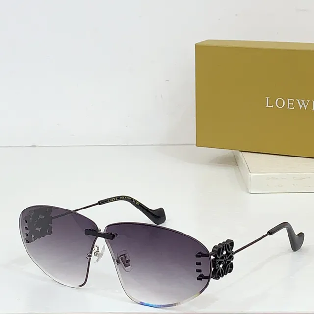 Loewe Motivo Floral Sem Aro Aviador Óculos de Sol 9