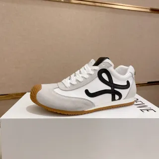 Loewe Flow Runner White Gray Black Anagram Lifestyle Sneakers
